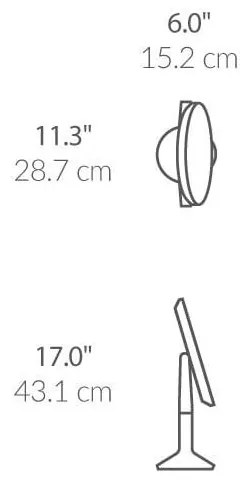 Specchio per make-up con illuminazione/con ingrandimento (5x) ø 25 cm Sensor Trio Max – simplehuman