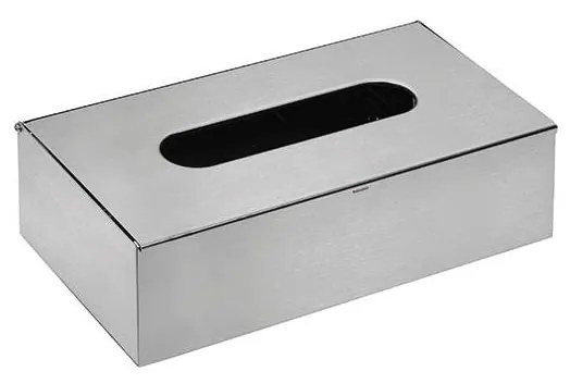 Dispenser per fazzoletti di carta in acciaio inox/cromo opaco