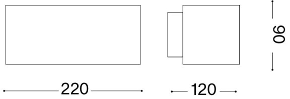 Ideal Lux - Applique da esterno ANDROMEDA 1xE27/60W/230V IP55 nero