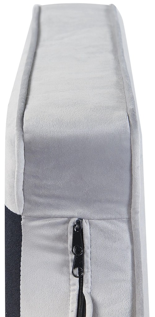 Chaise longue velluto grigio destra ALLIER Beliani