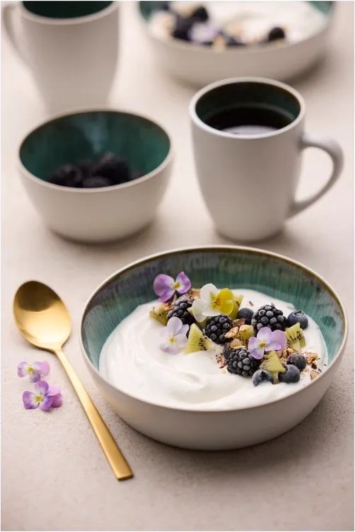 Ciotolina bianca/verde in gres 400 ml Gastro White/Green – Bitz