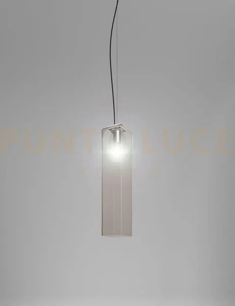 Tubes sospensione 60 fume' trasparente nickel opaco 1 luce  attacco...