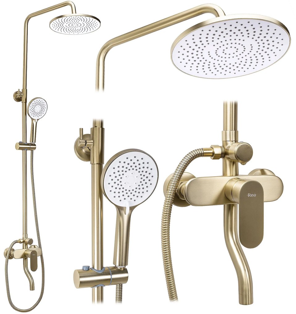 Set doccia REA DROP Brush Gold