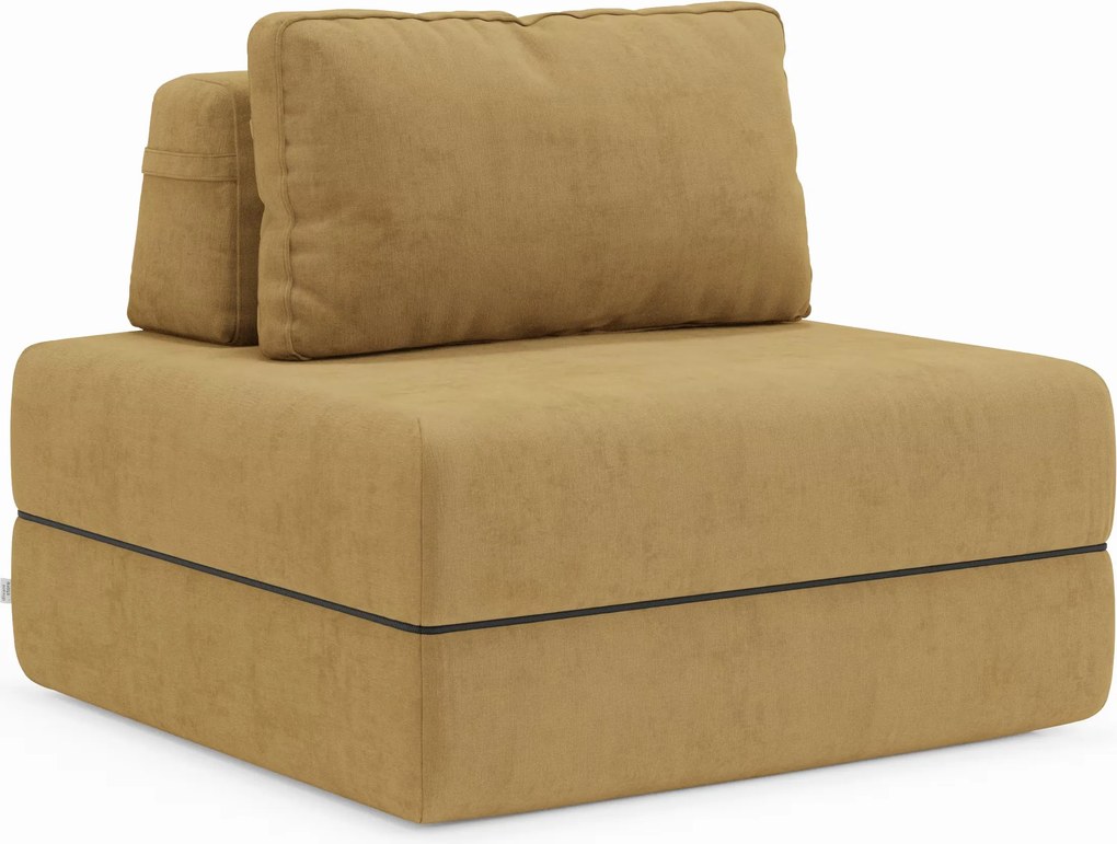 Rift poltrona letto con materasso alto 24 cm e memory foam - schienale mobile e tessuto smacchiabile T31