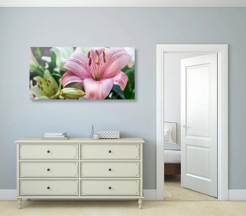 Quadro su tela – Giglio rosa in fiore