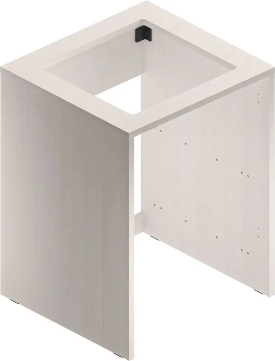 Mobile lavanderia Jnka in truciolare legno larice bianco P 66 x L 70 x H 92 cm