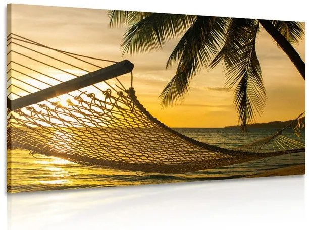 Quadro su tela – Amaca sulla spiaggia
