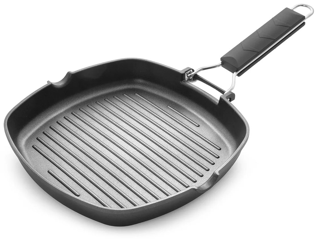 Bistecchiera 24x24 cm con manico pieghevole