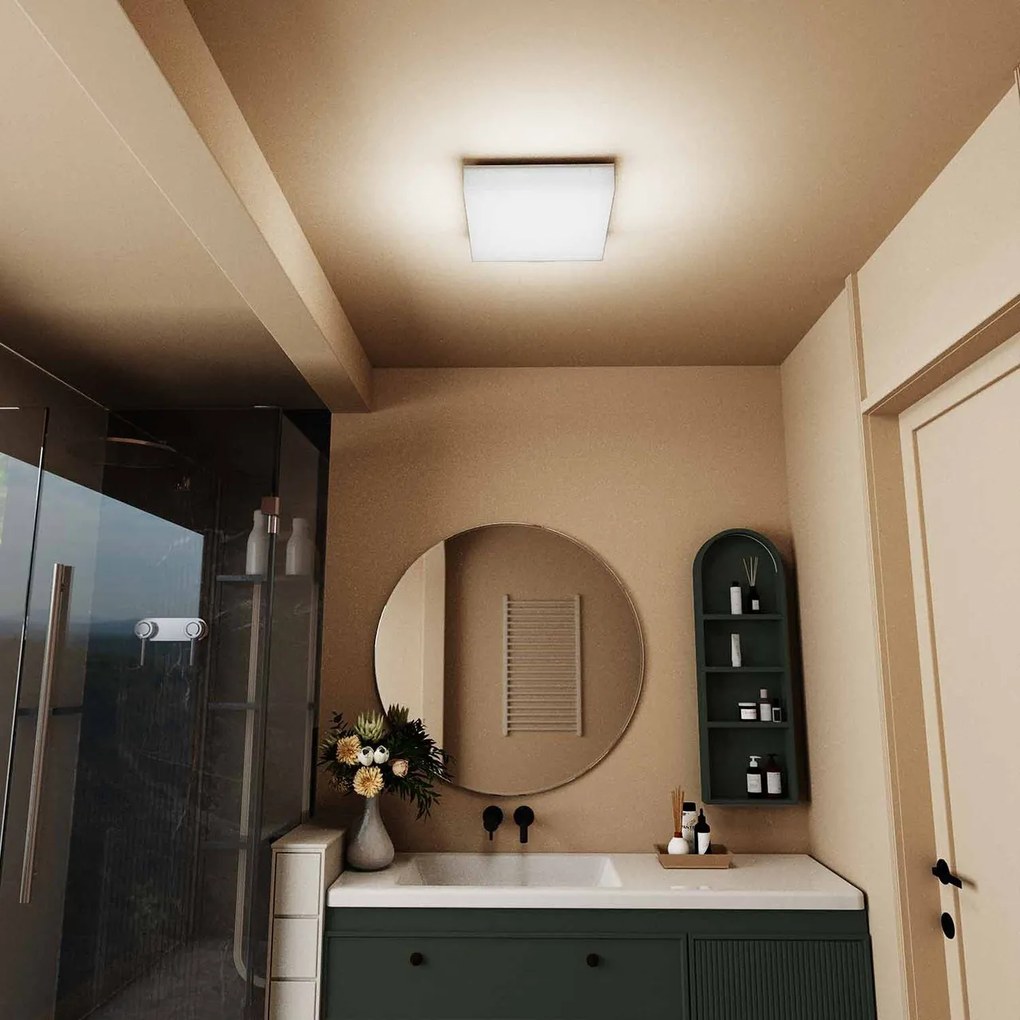 Plafoniera LED Regolabile 18W 24W 30W Quadrata CCT IP54 33x33 cm