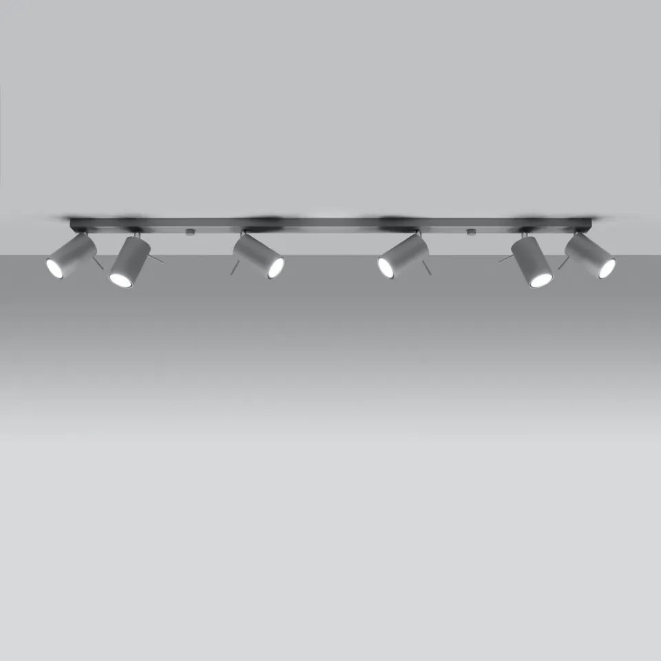 Lampada da Soffitto 6xGU10 RING 6L Orientabile in Acciaio