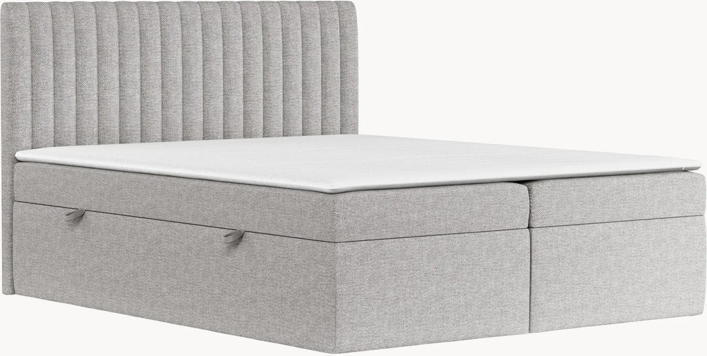Letto boxspring con contenitore fatto a mano Spencer, H2