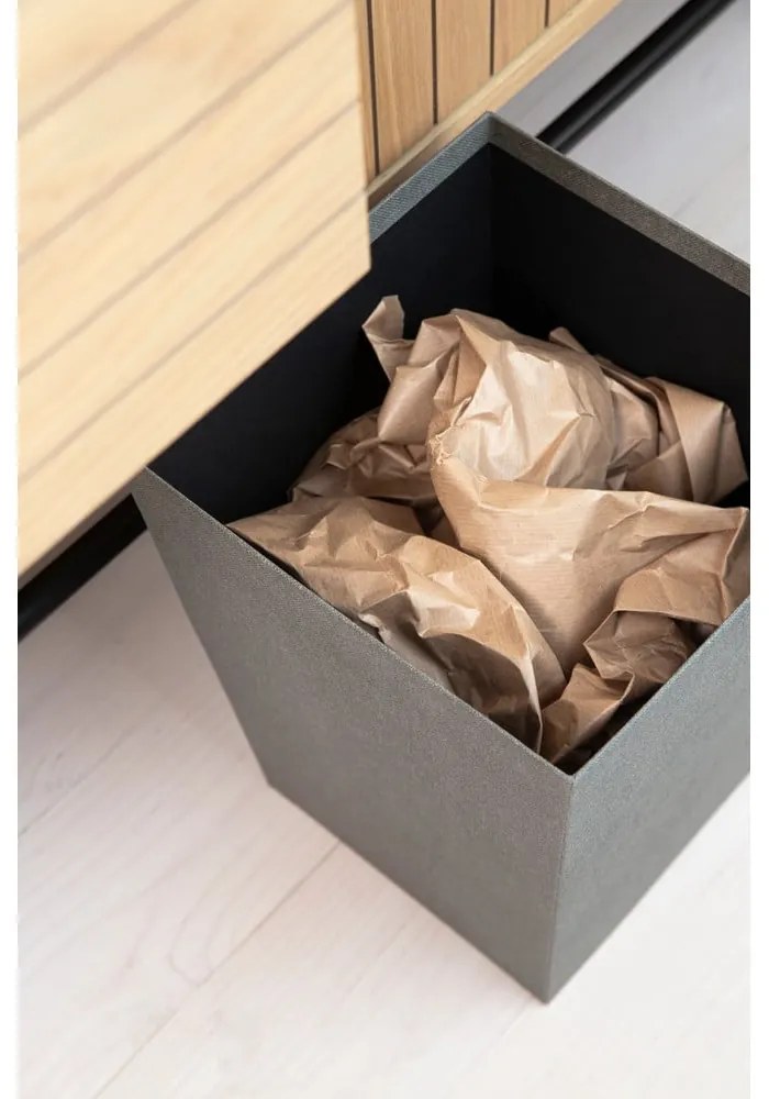 Cestino per la spazzatura grigio Sofia Canvas Paper Laminate – Bigso