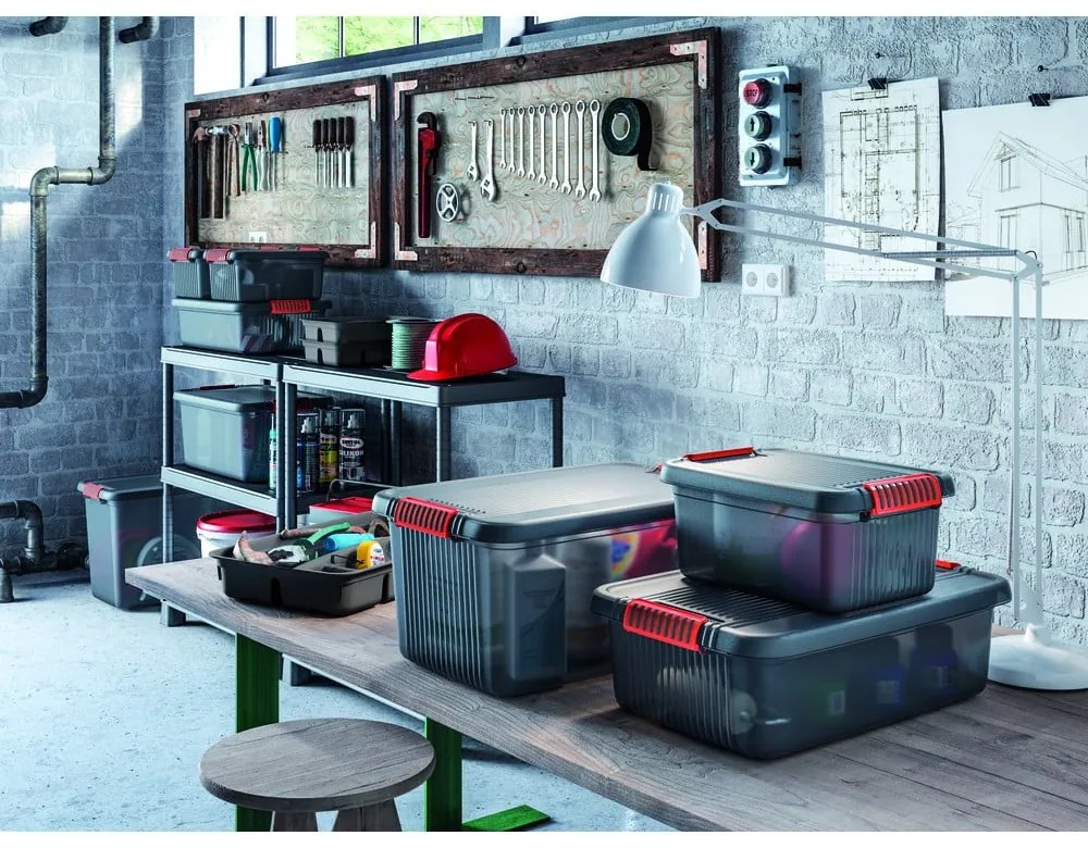 Divisore per organizer grigio in plastica 54,5x36x8,5 cm K Latch Box – KIS