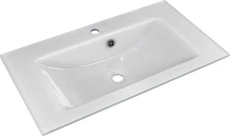 Madeo L 81 x P 46 cm in vetro bianco