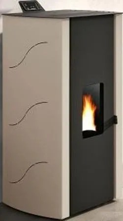 Palazzetti Malù 8 Stufa A Pellet Ecofire ad Aria in acciaio Beige