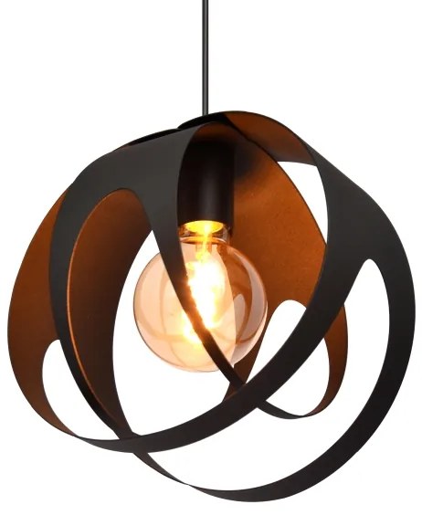 Lampadario a sospensione con filo MOONLIGHT 1xE27/15W/230V nero