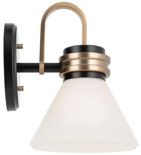 Kichler KL-FARUM1-BK - LED Lampada da bagno FARUM 1xG9/3W/230V nero/ottone