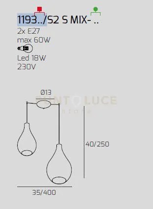 Sosp. cromo 2 luci spostabile vetri (1 medio trasparente+1 grande f...