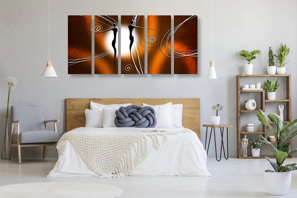 Quadri 5 pezzi – Amore etnico
