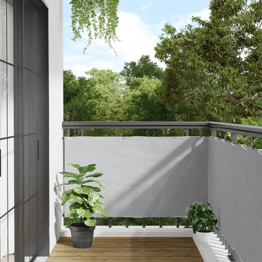 Paravento Da Balcone Grigio 500x75 Cm İn Pvc /