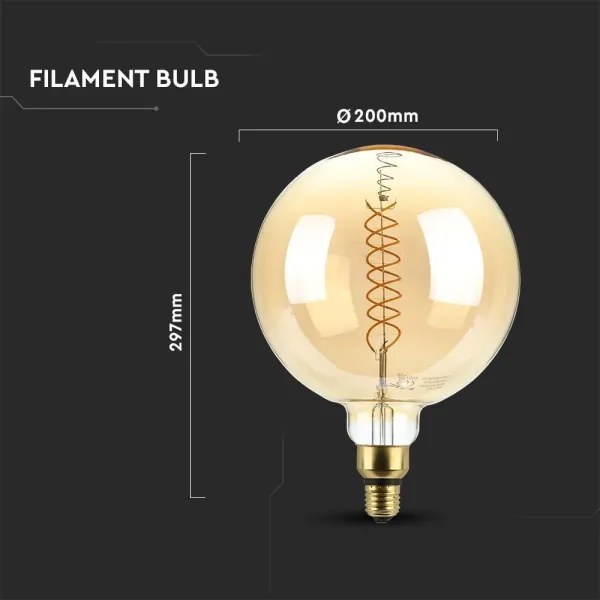 Lampadina LED dimmerabile FILAMENT G200 E27/8W/230V 1800K