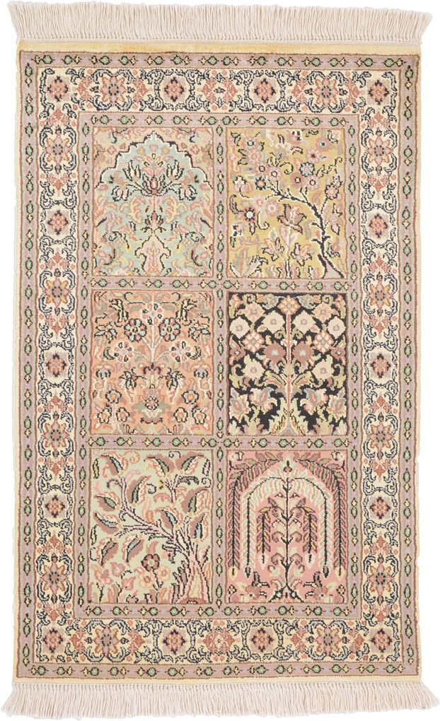 Cashmere Silk Tappeto 60x100 (Indian) Annodato A Mano