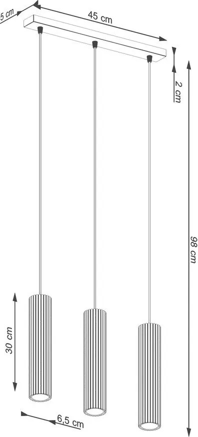 Lampadario grigio tortora in metallo Gleam – Sollux