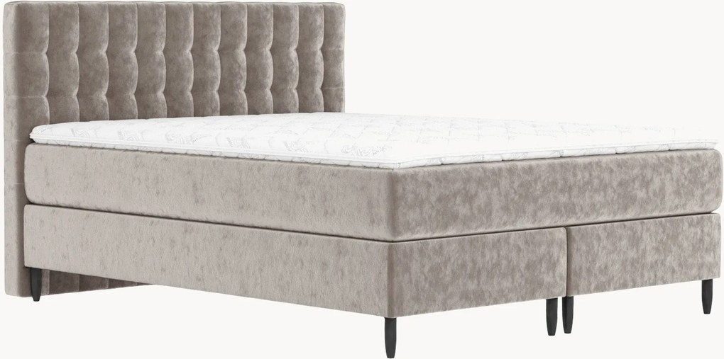 Letto boxspring in velluto fatto a mano Sorrento, H4