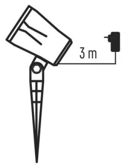 Proiettore LED natalizio da esterno LED/3,6W/230V IP44 bianco freddo