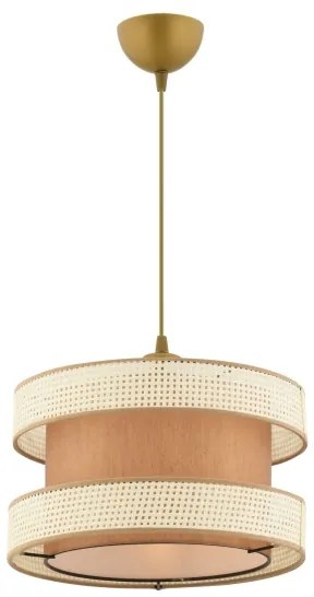 Lampadario a cavo HALO 1xE27/60W/230V marrone/crema