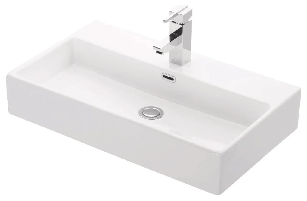 Lavabo Sospeso 70x41 Cm Karag "Daphne" Bianco Lucido