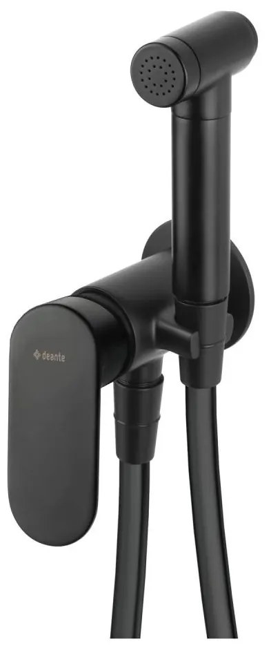 Deante BGA_N34M - Miscelatore per bidet ALPINIA con doccetta per installazione a incasso, nero