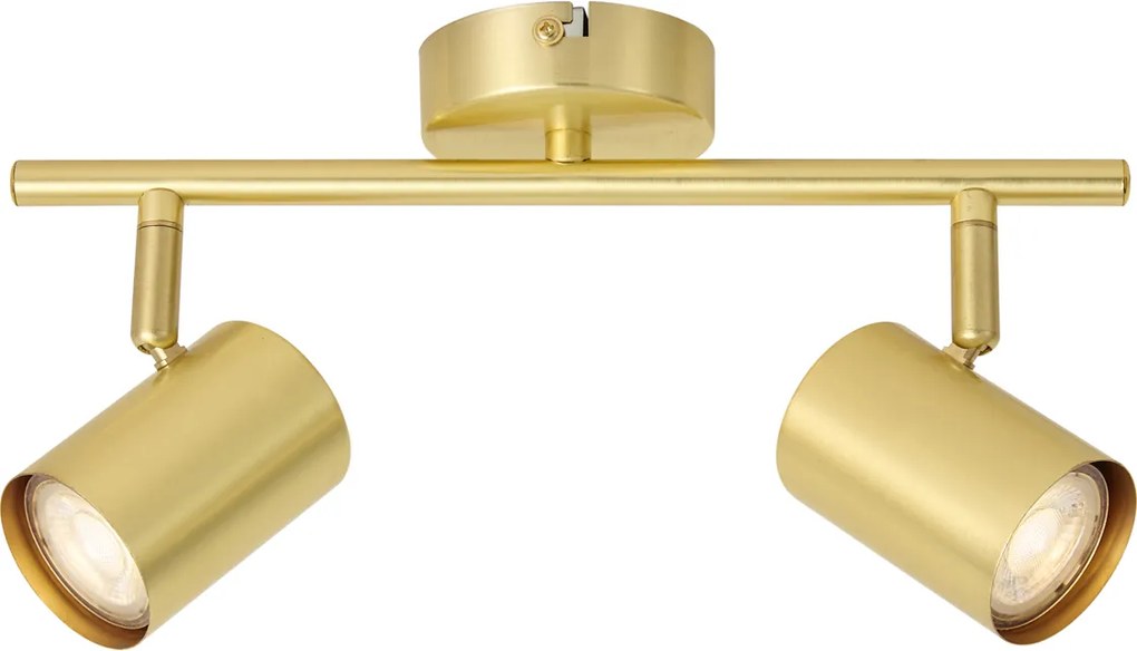 Plafoniera moderna in ottone a 2 luci orientabili - Jeana