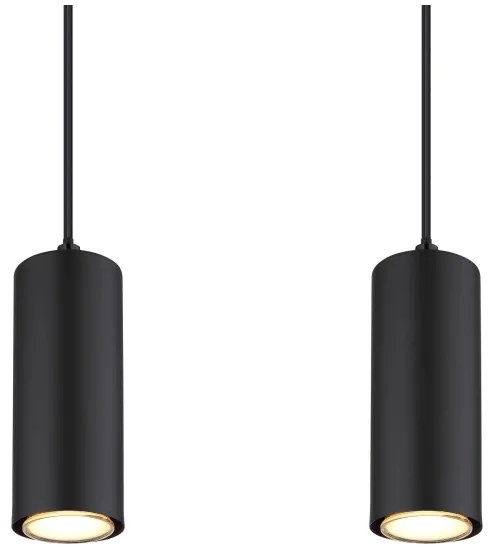 Globo 57911-4HBW - Lampadario a sospensione con filo ROBBY 4xGU10/35W/230V nero/marrone