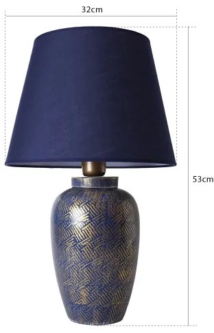 Lampada da tavolo RAMZES 1xE27/40W/230V blu
