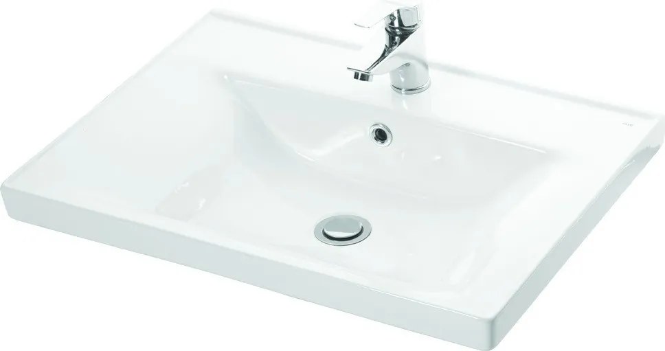 Lavabo sospeso 65 cm in ceramica Litos-SV65 - KAMALU