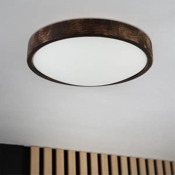 Brilagi - Plafoniera LED CARVALHO SLIM SMOKEY LED/36W/230V rovere Ø 37,5 cm