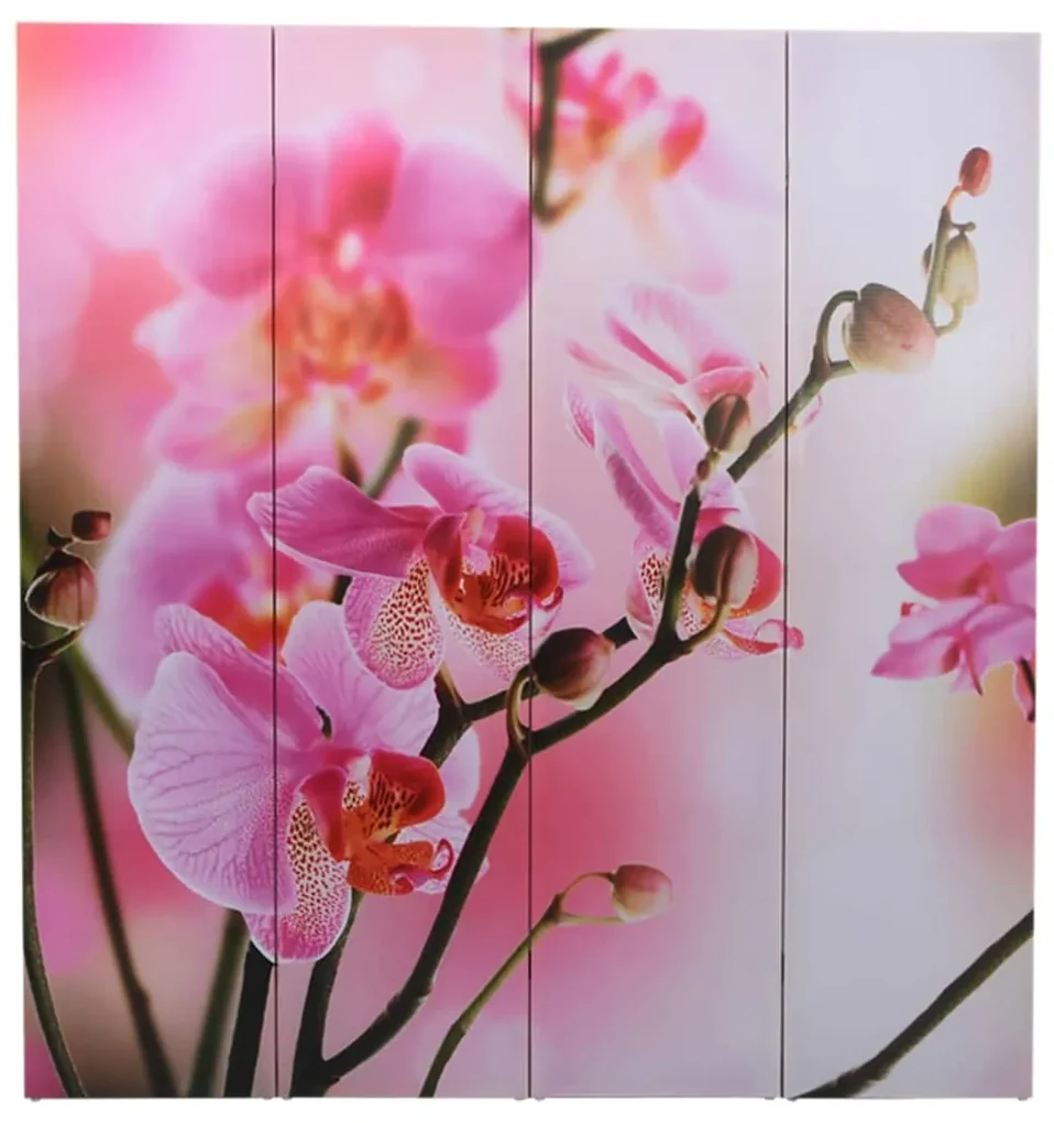 Paravento pieghevole 160x170cm con stampa fiore