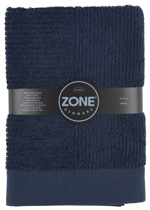 Telo da bagno blu scuro, 70 x 140 cm Classic - Zone