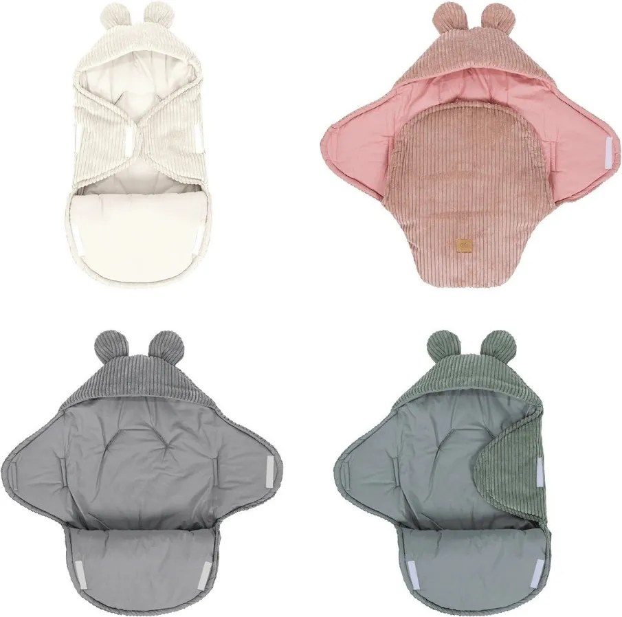 Copertina per neonati beige in velluto a coste 45x80 cm – Meowbaby