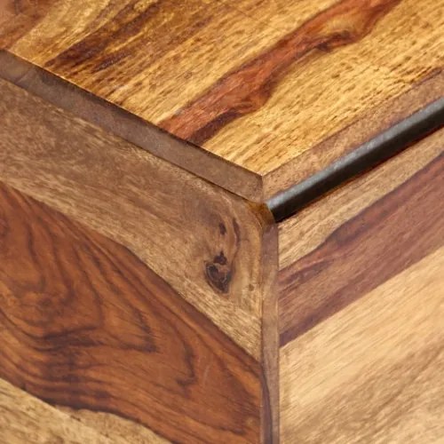 Cassapanca 80x40x40 cm in Legno Massello di Sheesham