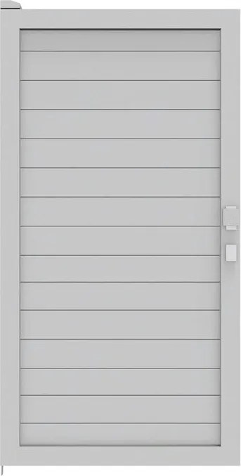 Cancello manuale battente Maia120 Close ALBA in alluminio bianco, reversibile, L 100 x H 160 cm
