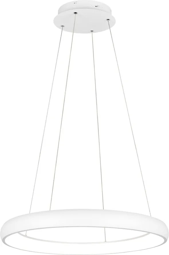 Lampadario bianco a LED dimmerabile con paralume in metallo ø 75 cm Cardona - Trio