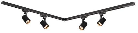 Faretto per sistema a binario VOLF 4xGU10/10W/230V nero