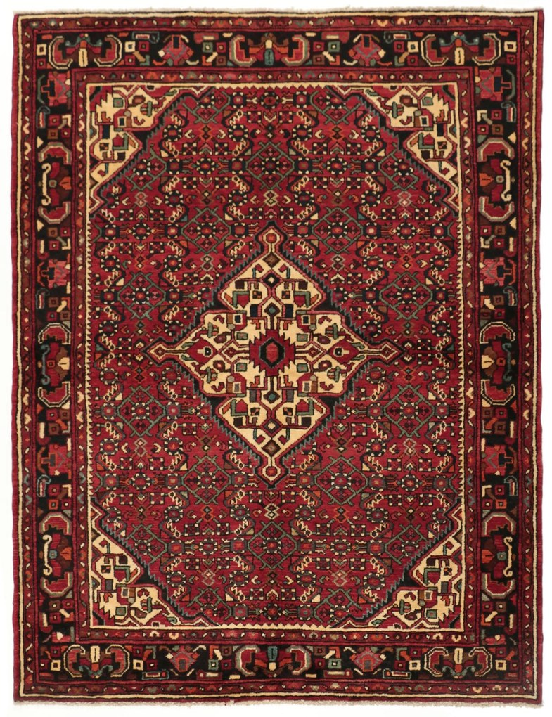 Hamedan Tappeto 170 x 210 (Iran) Annodato A Mano
