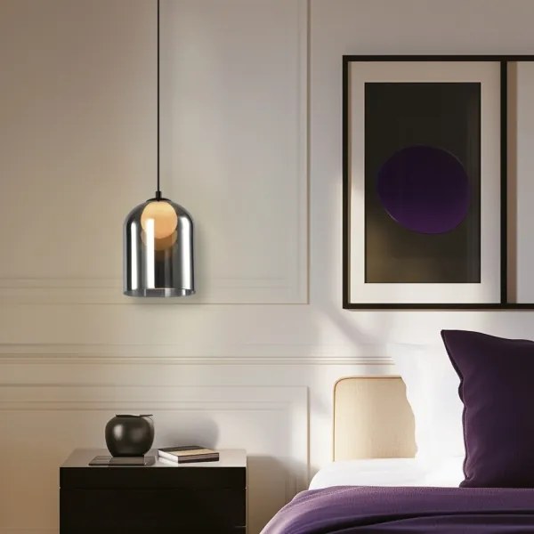 Lampadario a sospensione su cavo KLEA 1xG9/15W/230V nero fumé