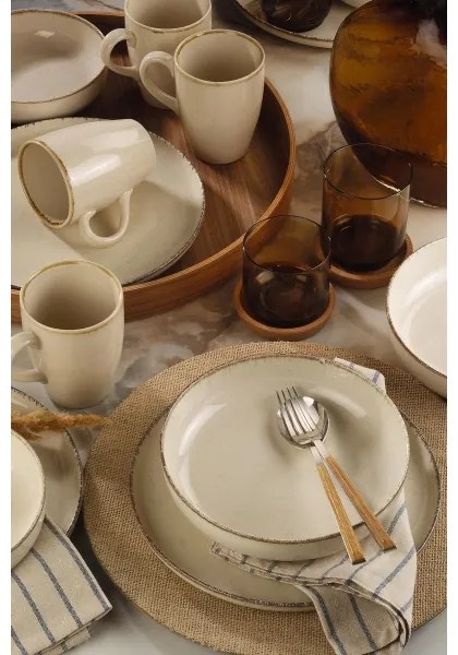 Servizio da tavola 16 pezzi beige/porcellana