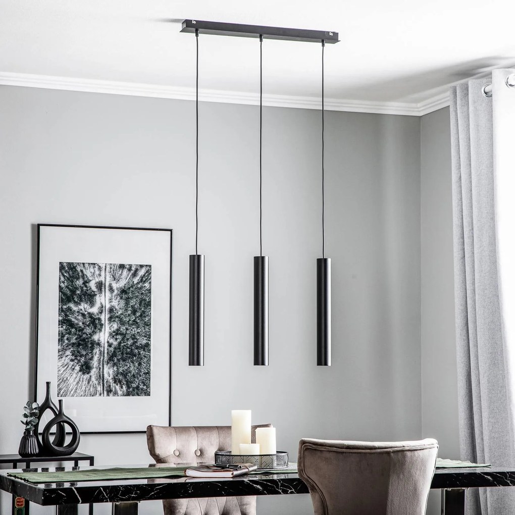 Nowodvorski Lighting Lampada a sospensione Eye, nera, 3 luci