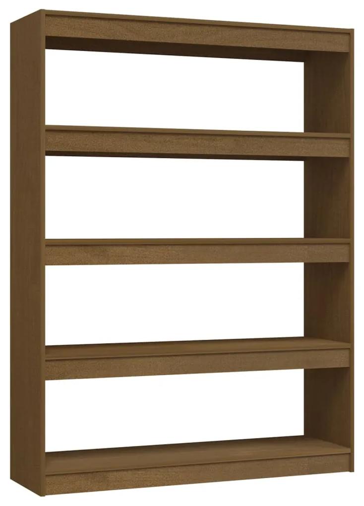 Libreria/divisorio marrone miele 100x30x135,5 cm legno di pino