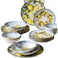 Servizio 24 piatti decoro limoni